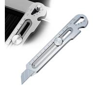 Cutter Professionnel Rétractable en Acier Inox, 2024 Couteau utilitaire polyvalent et robuste, Cutter de Précision avec Mécanisme de Changement Rapide, Cutter pour Bureau, Maison, École (1PC)