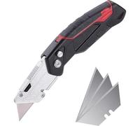 Cutter Robuste, Couteau Utilitaire Pliant avec 3 Lames Supplémentaires, Réglage À 3 Vitesses(*1)