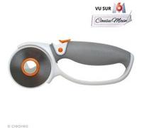 Fiskars Cutter rotatif à Poignée Softgrip, Revêtement en titane, Ø 60 mm, Pour droitiers et gauchers, Orange/Blanc/Gris, 1004753