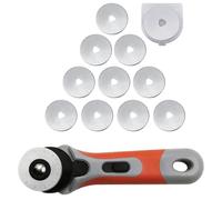 Cutter rotatif de 45 mm avec lame en acier rapide, poignée ergonomique antidérapante pour une prise en main confortable pour couper du papier, du tissu, du cuir