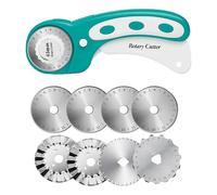 Cutter rotatif pour tissu de 45 mm avec 8 lames rotatives, coupe-tissu roulant, lame de coupe à bord