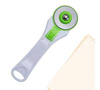 Cutter rotatif pour tissu - Roulette de coupe pour tissu - Cutter rotatif de 45 mm en acier inoxydable - Cutter rotatif pour matelassage avec poignée ergonomique, Blanc., Voir description, Voir