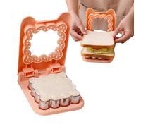 Cutter Sandwich Et Scellant - 1 Ensemble De Sandwichs Décroissants, Coupeur De Pain En Plastique Durable Pour Sandwichs Sans Croûte Scellés, Outil De Déjeuner Amusant - Bento Bento Box Home Kitchen Us