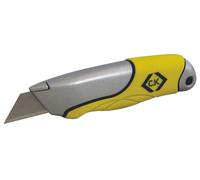 Cutter sans lame rétractable poignée souple C.K. T0957-2