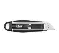 Cutter Sécurité GAUCHER Grip Lame trapèze - WEDO - Noir - Pour gauchers - Lame échangeable