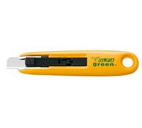 Olfa Cutter de sécurité SK7 Vert – Corps ABS 100% recyclé, lame 12,5 mm rétractable, ambidextre