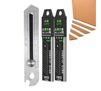 Cutter Utilitaire à Boîtes | Outil Rétractable Ergonomique et Robuste pour Usage Intensif,Avec Lame en Acier Inoxydable,Pour Étudiants Adolescents Adultes et Multi-Supports Carton Papier Cuir Corde Ti