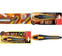 Maped - Cutter Ultimate 18 mm droitier - Cutter rétractable maîtrise et confort garantit 10 ans - Préhension soft - Noir et orange