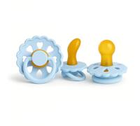 Cutties and Giggles Ensemble de tétines anatomiques et rondes pour bébé - Tétines sans BPA - Options de orthodontiques et confortables - 6 à 18 mois - Latex doux - Bleu