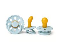 Cutties and Giggles Ensemble de tétines anatomiques et rondes pour bébé - Tétines sans BPA - Options de orthodontiques et confortables - 6 à 18 mois - Latex doux (gris)