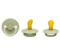 Cutties and Giggles Ensemble de tétines en caoutchouc pour bébé - Forme anatomique et ronde - Tétines sans BPA - Options de orthodontiques et confortables - 6 à 18 mois - Latex souple (vert)