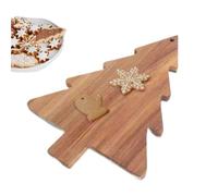 Cutting Board - 14.96 Inches, Christmas Tree Cutting Board | Wooden Tree Shaped Cheese B?, Serving Tray With Handle Christmas Decoration For Dessert