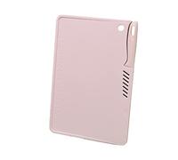 Cutting Board and Knife Set, Portable Mini Camping Reusable Plastic Cutting Board Set with Knife Hanging Hole for Kitchen (Rose)