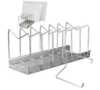 Cutting Board Holder, Kitchen Storage Accessory, 15.75x7.09x6.69 inches, Non Slip Rack, 7 Compartments Design, Suitable for Cabinet, Pantry, Dining Room, Camping, RV, Refrigerator, Space Saving
