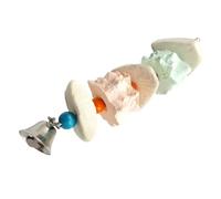Cuttlebone for Birds - 20-22 cm Natural Grinding Bird Chew Toys | Cuttlefish Bone Calcium Supplement String Toys | Pet Cage Supplies For Chicken Conure Indoor Outdoor Yard Balconies Garden Playground
