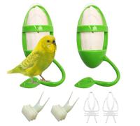 Cuttlebones Cuttlebone Holder | 2 Pieces Food Holder Feeding Rack with Fork | Bird Feeer For Paraeet Cocktiel Canry Fich Acaw Parot Feing Sttion: His Cuttlbne Hlder, Wit Vegeable Clps An