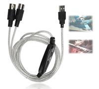 CUTULAMO Cable Midi vers USB cable midi usb indicateur LED en PVC Cable Midi pour connecter des instruments de musique ¨¦lectroniques pour connecter des Cables MIDI