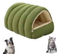 CutyPet Winter Cave,Cozy Monster Cat Dog Bed,Warmth Cozy Comfort Plush Pet Cave with Removable Cushion,Warm Soft Removable Washable for Cats and Dogs (Green,L)