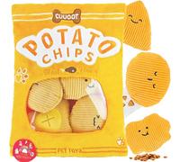 CUUOOT Jouet pour Chien, Jouets Interactifs Croustillants pour Chiens Casse-Tête et Enrichissement pour Petits, Moyens et Grands Chiens - Jouets Chips and Potatoes (Potato Chips)