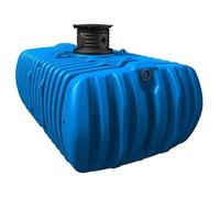 Cuve à enterrer FLAT XL 7000L bleu avec rehausse et couvercle