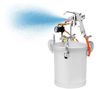 Cuve à Peinture sous Pression 10L avec Pistolet, Pulvérisateur Industriel en Acier Carbone à Pression Réglable pour Automobile, Murs, Meubles, Clôtures