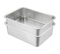 Cuve à vaisselle pour évier de cuisine 2pcs avec et sans trou bassin de lavage en acier inoxydable et lavage robuste bol pour les légumes fruits accessoires cuisine