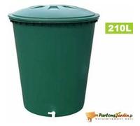 Récupérateur d'eau de pluie 210L Graf coloris vert Ø.77 x H.80 cm