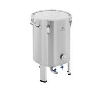 Royal Catering RCBM-60CF Cuve De Fermentation Fermenteur Bi?re Inox Conique (60l, Plage de température : 0-40 °C, Thermom?tre : °C / °F, Double syst?me de d'évacuation)