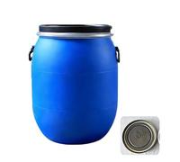 Cuve de Fermentation en Plastique de 100 L avec Couvercle et cerclage métallique - Réservoir d'eau Robuste idéal pour Le Camping, Le Brassage Amateur, Les projets de Bricolage et la fermenta