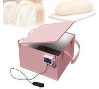 Cuve de fermentation pliable for pain, avec réglage de la température et du temps, chauffage, température constante, contrôle de température de -50 à 110 °C, for pain, yaourt, nata(Pink)