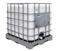 Cuve de stockage 1000l ibc poche neuve grillagée opaque blanche