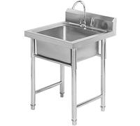 Cuve Double, Cuve Simple, Evier Cuisine 1 Bac, Evier Cuisine 2 Bacs, Evier Exterieur, Evier Inox Professionnel, Plonge Inox, Evier De Jardin, Éviers de cuisine, Épaisseur 0.8mm ( Color : 50*50*80cm )