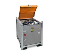 Cuve DT-Mobil PRO ACIER ADR 980/200 litres COMBI Premium Plus - BiPump 12 V - Capot - CEMO - 11124