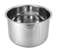 Cuve en Inoxydable 4l Acier Intérieure pour Cuiseur à Riz | Argenté, Design Gradué et Surface Lisse, sans Bavure, Grosse Capacité pour Cuisson du Riz et Soupe