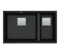 Cuve Franke Kubus 2.0 KNG 120 Fragranit Onyx 2 cuves sans égouttoir sous plan 76 x 46 cm Onyx
