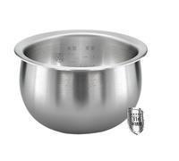 Cuve intérieure de cuiseur à riz en acier inoxydable 316, compatible avec Supor 3L et 5L, récipient de remplacement universel IH épais B40HCZF, ustensiles de cuisine, pièces de cuiseur à riz(4L)