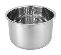 Cuve Intérieure de Rechange en Acier Inoxydable pour Cuiseur à Riz 4l | Grosse Capacité, Surface Lisse sans Bavure, Repères Gradués, pour Cuisson du Riz et Soupe, Argenté