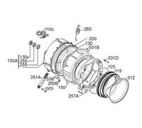 Cuve Kit Service Soude Complete Pour Lave Linge Arthur Martin - 405519065 G
