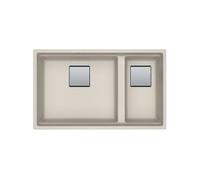 Cuve Franke Kubus 2.0 KNG 120 Fragranit Café crème 2 cuves sans égouttoir sous plan 76 x 46 cm Café crème