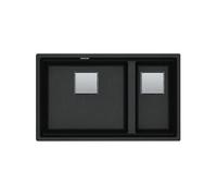 Cuve Kubus 2.0 KNG 120 Fragranit Onyx 2 cuves sans égouttoir sous plan 76 x 46 cm