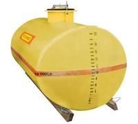 Cuve PFV ovale 10 000 litres avec trou d'homme - Pour eau, engrais, émulseurs incendie - CEMO - 3083S