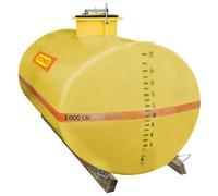 Cuve PFV ovale 2 000 litres court avec trou d'homme - Pour eau, engrais, émulseur incendie - CEMO - 1824SS