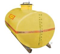 Cuve PFV ovale 2 000 litres long avec trou d'homme - Pour eau, engrais, émulseur incendie - CEMO