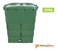 Garantia Récupérateur d'eau de pluie 300 L L.66 x l.82 x H.91 cm coloris vert