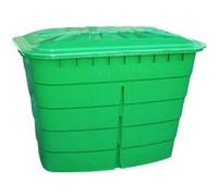 Recuperateur eau rectang 520l ref.501207 verte av couv et robinet