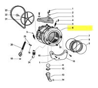 Cuve tambour complet 62L tout plastique pour machine à laver Ariston WMD942BFR