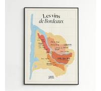 Cuvée Privée Poster “Les vins de Bordeaux” - Illustration de la région - Affiche 50 × 70 cm - Déco murale pédagogique & élégante pour amateurs et professionnels