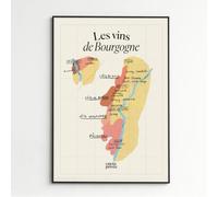 Cuvée Privée Poster “Les vins de Bourgogne” - Illustration de la Bourgogne - Affiche 50×70 cm - Edition française premium - Déco murale pédagogique & élégante pour amateurs et professionnels