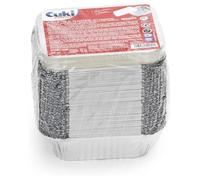 Cuves Rectangulaires Aluminium avec Couvercles - 1 Portion 14,5x12xH4 cm - Lot de 50 Pièces Jetables (Four, Micro-Ondes