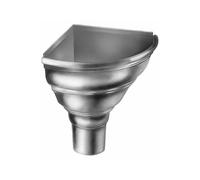Cuvette 1/2 ronde d'angle VM Building - zinc naturel - Ø 100 mm - 220019391